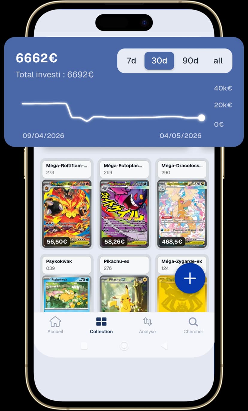 Application Pokitems sur mobile — gestion de collection Pokémon